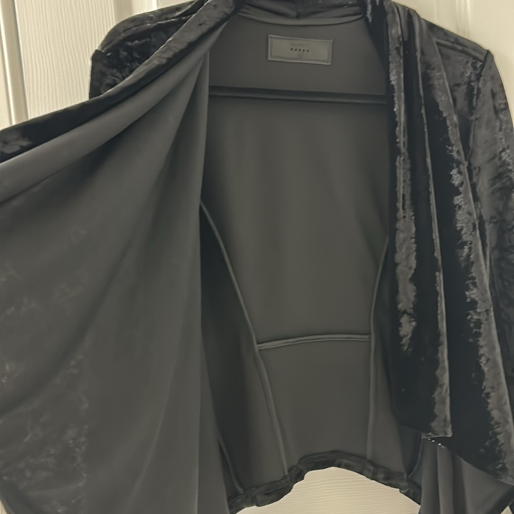 Anthro Blank NYC Crushed Velvet Drape Moto Jacket NWT - Picture 11 of 11